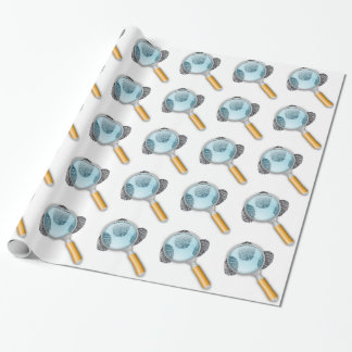 Detective Clues Find Finger Fingerprints Mystery Wrapping Paper