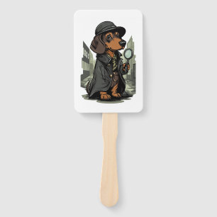 Detective Dachshund � Mystery Solving Dog Hand Fan