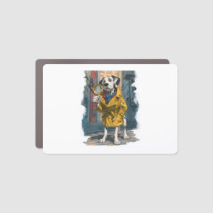 Detective Dalmatian – Crime Solver Dog Car Magnet