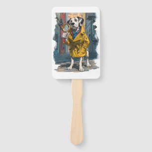 Detective Dalmatian � Crime Solver Dog Hand Fan