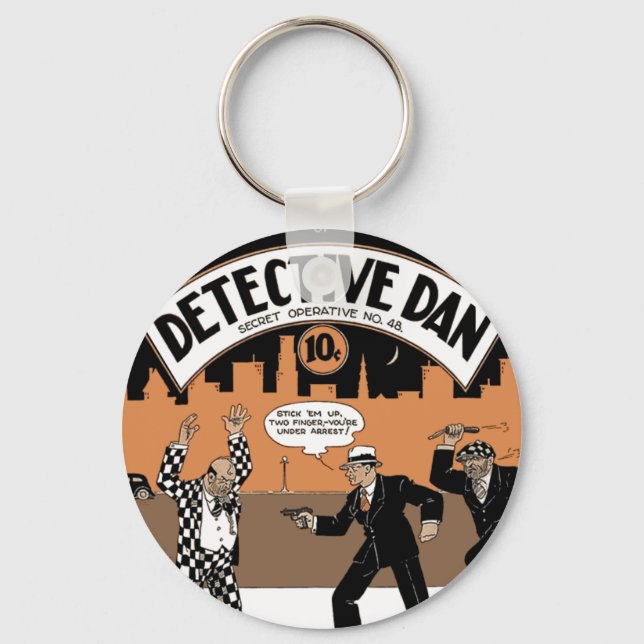 Detective Dan, A Story in Cartoons Keychain (Front)