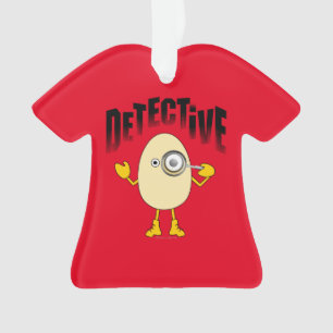Detective Egghead Text Ornament