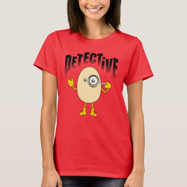 Detective Egghead Text T-Shirt (Front)