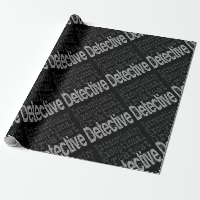 Detective Extraordinaire Wrapping Paper (Unrolled)