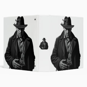 Detective in Noir Style 3 Ring Binder