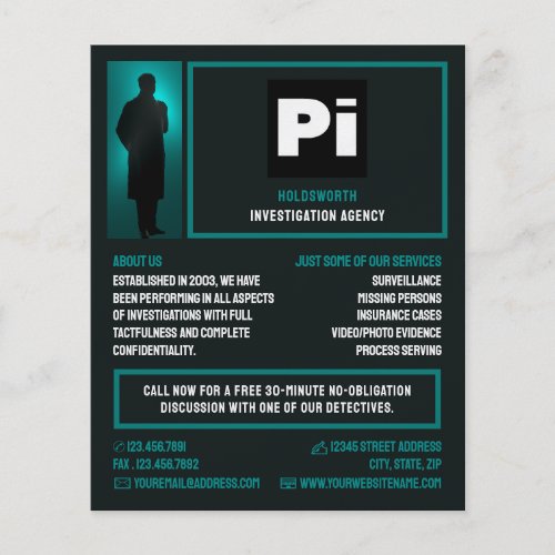 Detective Logo Private Detective Investigator Flyer