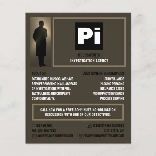 Detective Logo Private Detective Investigator Flyer