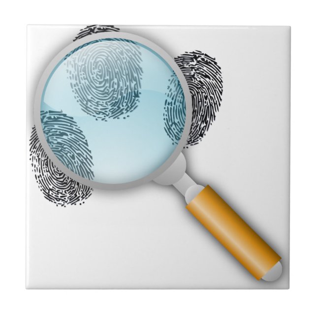 Detective Magnifying Glass Ceramic Tile (Front)