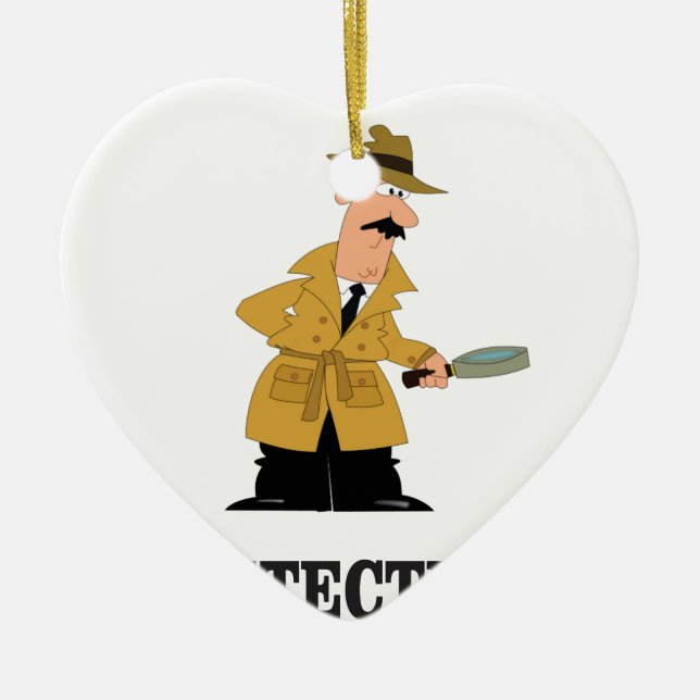 detective man ceramic ornament (Front)