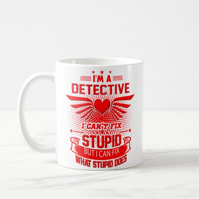 Detective Mug Coffee Cup Gifts for Women Men (Left)