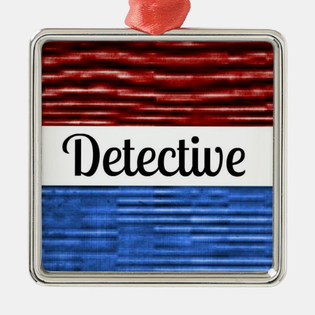 Detective Patriotic Christmas Ornament (Front)