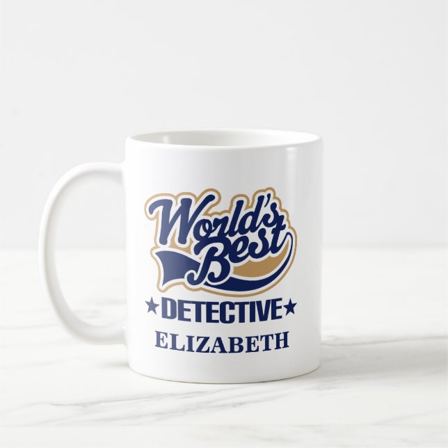 Detective Personalized Mug Gift (Left)