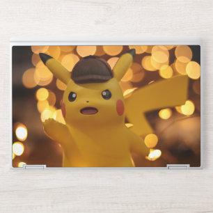 Detective Pikachu Figurine Close-Up Illustration w HP Laptop Skin