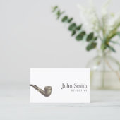 Detective Plain Retro Pipe Professional Business Card (Standing Front)