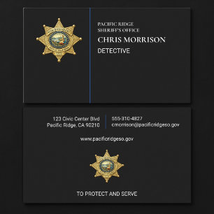 Detective Police Officer Law Enforcement Business Card