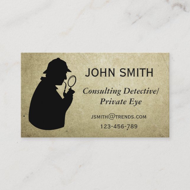 Detective Private Eye professional Business Card (Front)