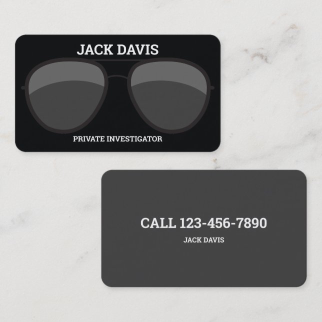 Detective Private Investigator Business Card (Front/Back)