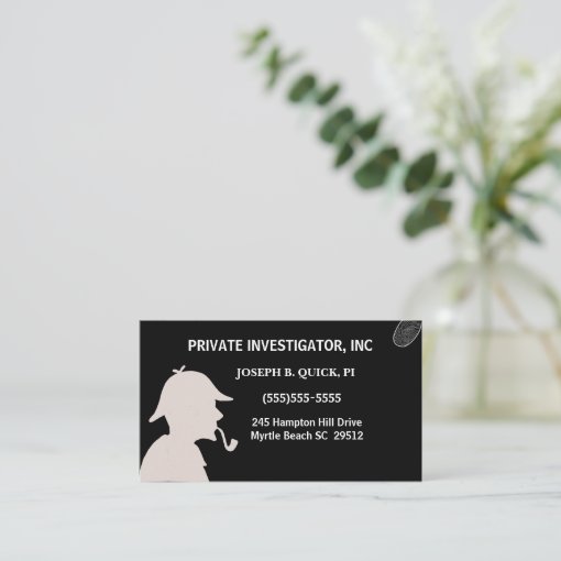Detective Private Investigator Business Cards Zazzle