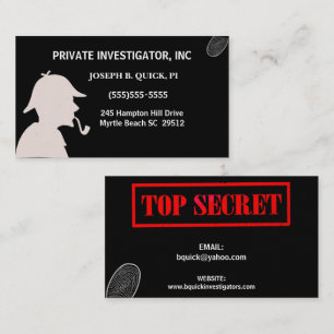 Detective Private Investigator Business Cards
