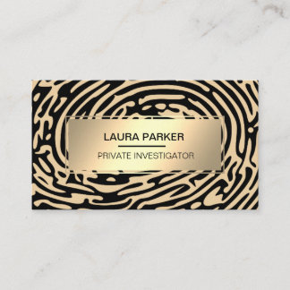 Detective Private Investigator Finger Print Business Card