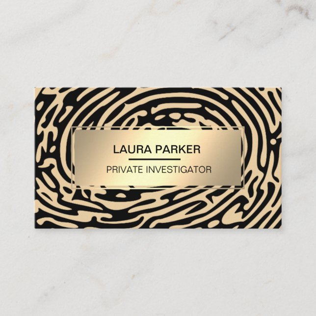 Detective Private Investigator Finger Print Business Card (Front)