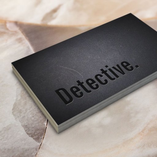 Customizable Professional Black Out Detective Business Card