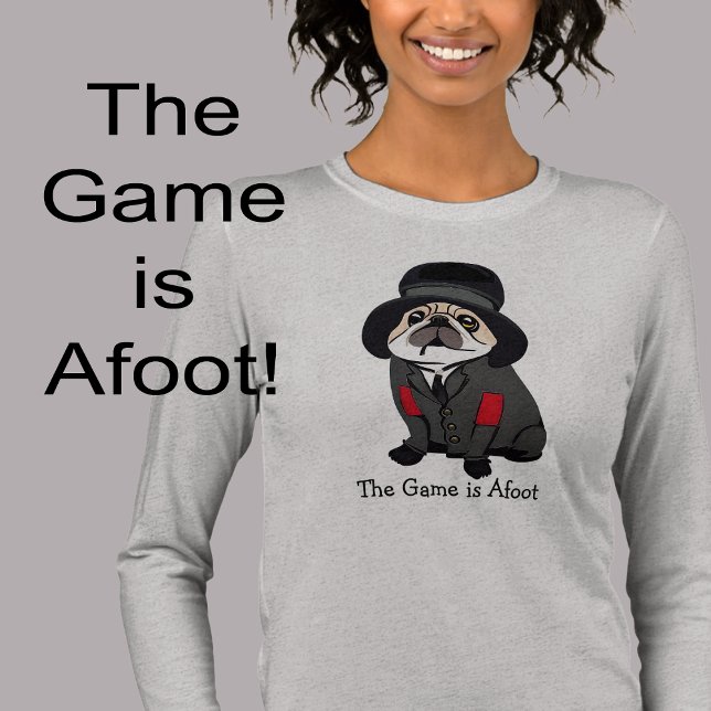 Detective Sherlock Pug Dog Lover Hobo  Tri-Blend Shirt (Creator Uploaded)