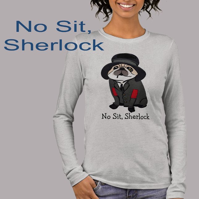 Detective Sherlock Pug Dog Lover Hobo  Tri-Blend Shirt (Creator Uploaded)