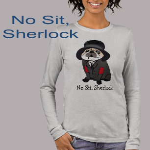 Detective Sherlock Pug Dog Lover Hobo Tri-Blend Shirt