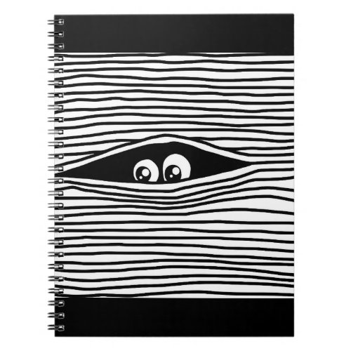 Detective spying notebook