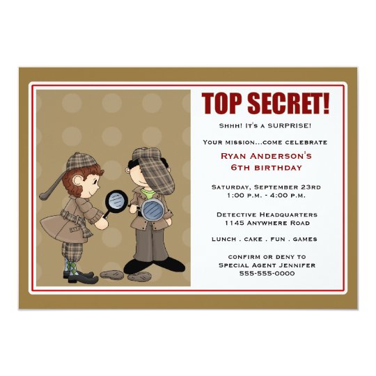 Detective Surprise Party Invitation