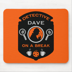 Detective-Themed Funny Tea And Coffee Mouse Pad