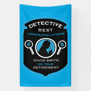 Detective-Themed Job Retirement Gift Banner