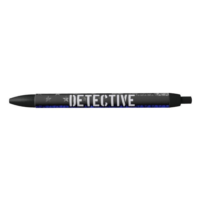 Detective Thin Blue Line Distressed Flag Pen (Front)