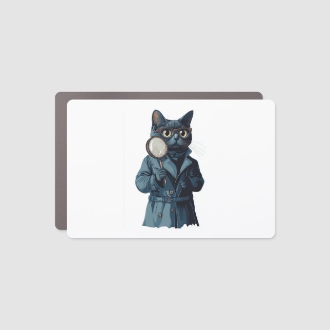 Detective Whiskers � Funny Cat Mystery Novel Car Magnet (Front)
