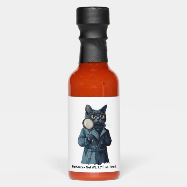 Detective Whiskers � Funny Cat Mystery Novel Hot Sauces (Front)