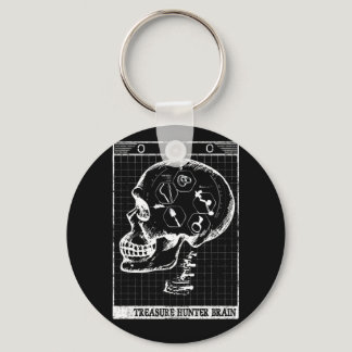 Detectorist Brain Scan Metal Detector Treasure Keychain