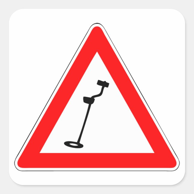 Detectorist - explorer - Metal Detection Square Sticker (Front)