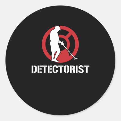 Detectorist Metal Sensor Treasure Hunters Gift Classic Round Sticker