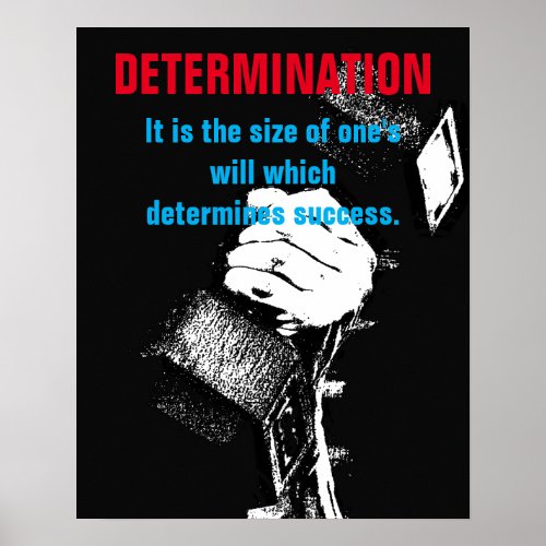 Determination Bodybuilding Fitness Motivational Poster