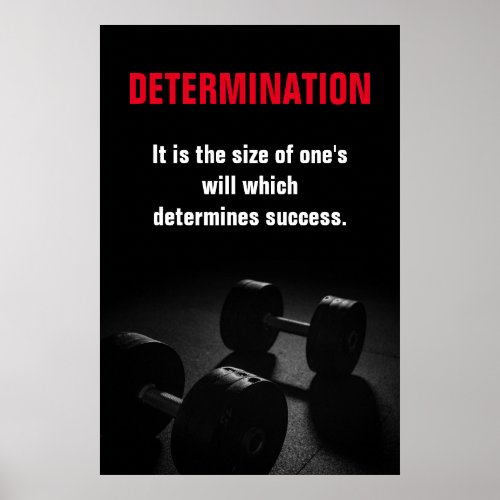 Determination Bodybuilding Fitness Motivational Poster