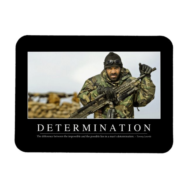 Determination: Inspirational Quote Magnet (Horizontal)