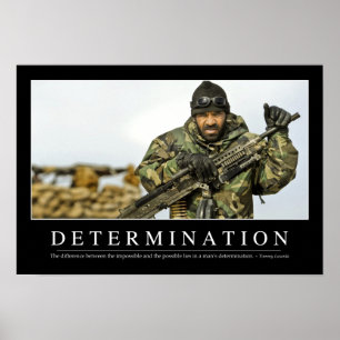 Determination: Inspirational Quote Poster