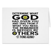 Determine What God Has Given You Aquinas Quote (Front Horizontal)