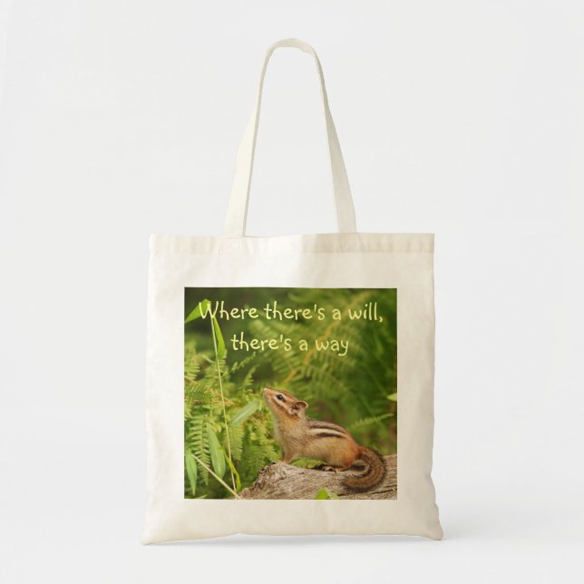 Determined Baby Chipmunk Totebag Tote Bag (Front)