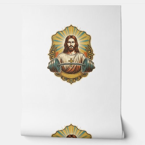 Determined Jesus Heavy Iron Barbell Powerlifting G Wallpaper