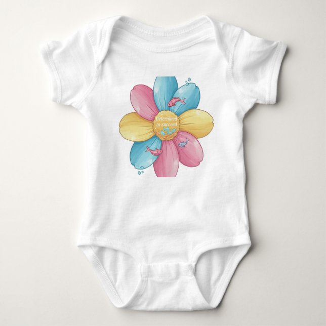 "Determined to Succeed"  Baby Bodysuit (Front)