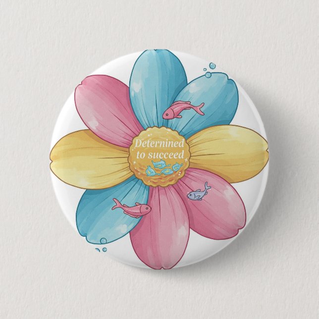  "Determined to Succeed"  Button (Front)