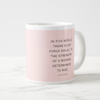 Determined Woman Inspiring Quotes Pink Black Large Coffee Mug by ArtOfInspiration at Zazzle