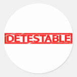 Detestable Stamp Classic Round Sticker